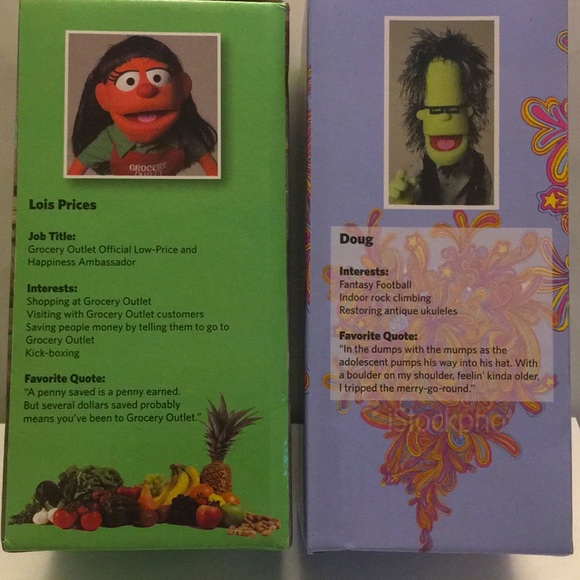 Grocery Outlet Bobleheads Lot of 2 Limited Edition Figurines New in Box NIB NWT - Picture 2 of 8